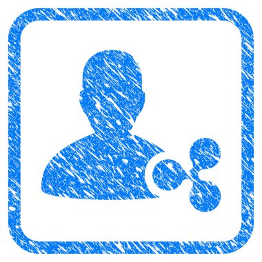 Dalgalanma kişi kredi damga çerçeveli