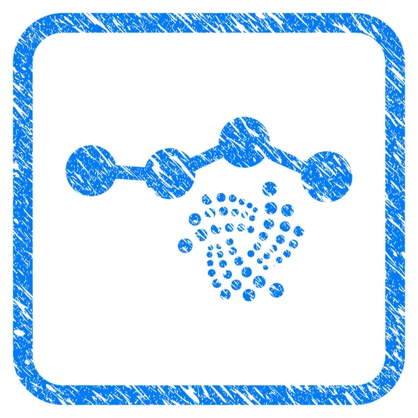 Iota Gráfico enmarcado Sello — Archivo Imágenes Vectoriales