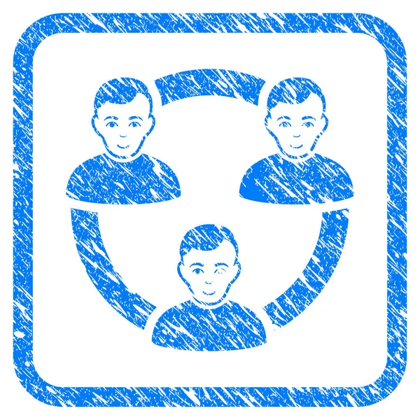 Bağlı sosyal üyeler damga çerçeveli