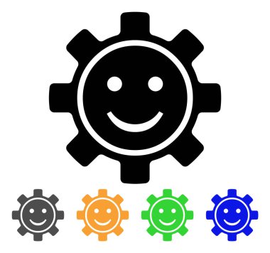 Dişli bir gülümseme vektör simgesi