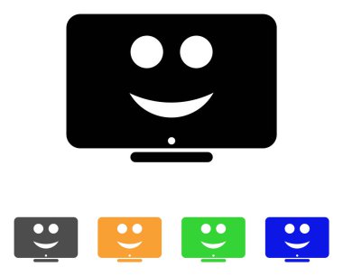 Mutlu gülen vektör simge görüntüle