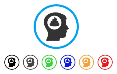 Bok fikir kafa vektör simgesi