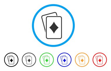 Elmas kumar kartları vektör simgesi