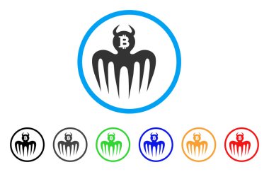 Bitcoin Spectre şeytan vektör simgesi