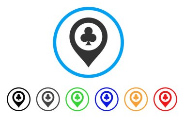 Casino harita işaretleyici vektör simgesi