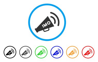 IMO megafon uyarı vektör simgesi