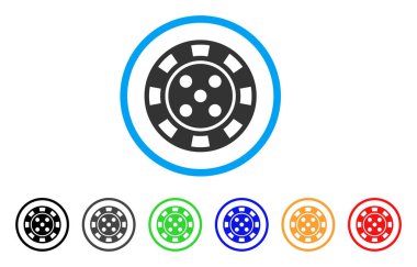 Casino çip vektör simgesi