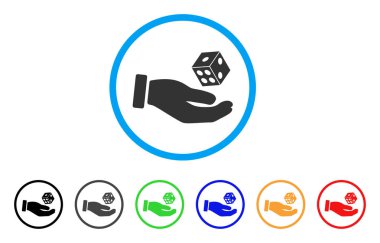 El kullan zar vektör simgesi