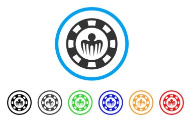 Canavar Casino çip vektör simgesi