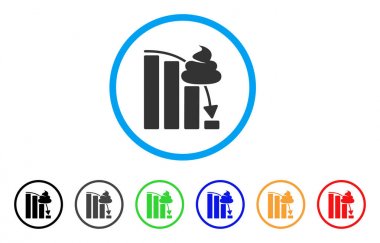 Grafik vektör simgesi aşağı bok Güz