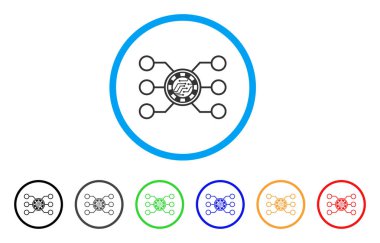 Casino çip devre vektör simgesi