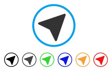 Serbest kağıt uçak yuvarlak simgesi