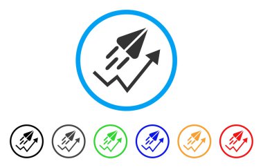 Ton başlatmak eğilim ok simgesi yuvarlak