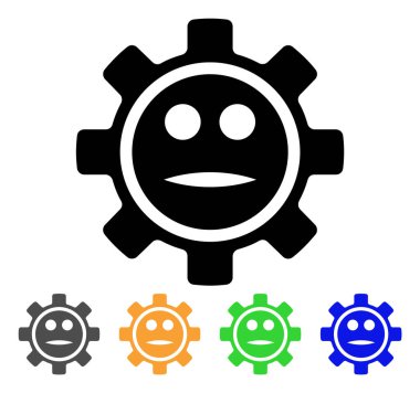 Seçenekleri dişli tarafsız Smiley vektör simgesi