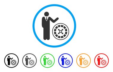 Rulet krupiye vektör simgesi