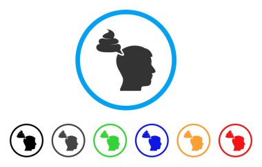 Bok düşünme kişi vektör simgesi