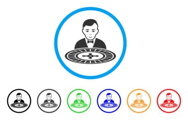 Rulet satıcı vektör simgesi