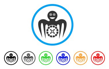 Rulet deli canavar vektör simgesi