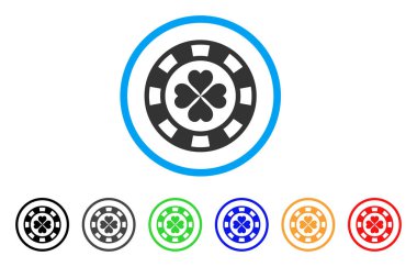 Şanslı Casino çip vektör simgesi