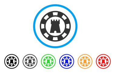 Kale Casino çip vektör simgesi