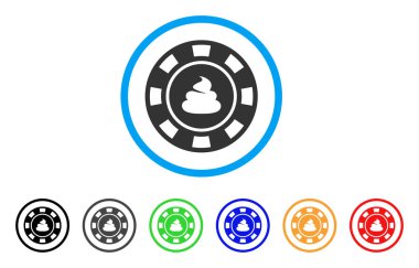 Bok Casino çip vektör simgesi