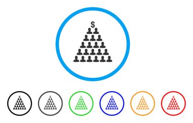 Ponzi piramit düzeni vektör simgesi