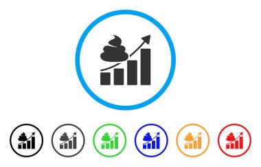 Bok büyüyen grafik vektör simgesi