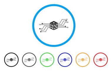 Digital zar vektör simgesi devre