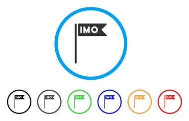 IMO bayrak vektör simgesi