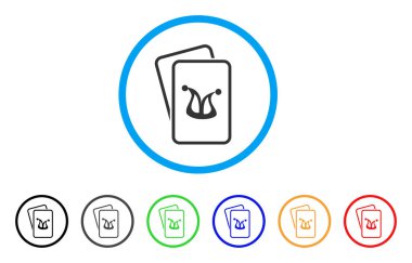 Joker kumar kartları vektör simgesi