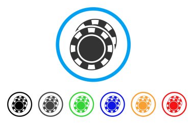 Casino chips vektör simgesi