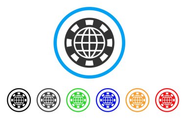 Dünya Casino çip vektör simgesi