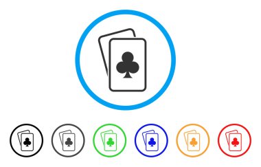 Kartları kumar kulüpleri simge vektör