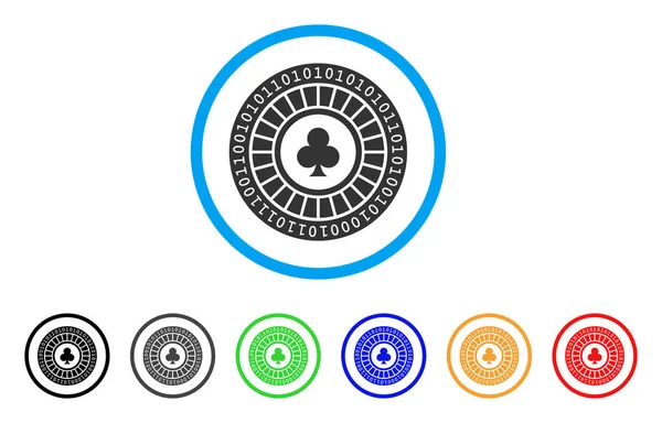 Icône vectorielle de roulette de casino numérique — Image vectorielle