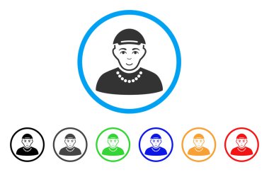 Trendy adam simgesi yuvarlak