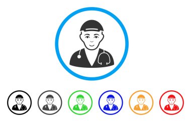 Doktor doktor simgesi yuvarlak