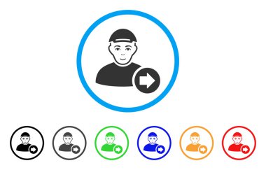 Bir sonraki adam yuvarlak simge