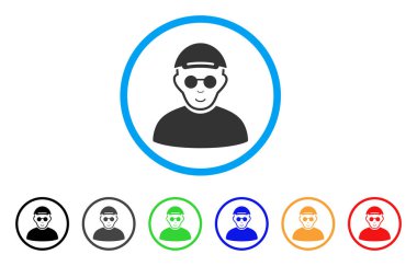 Kör adam yuvarlak simge