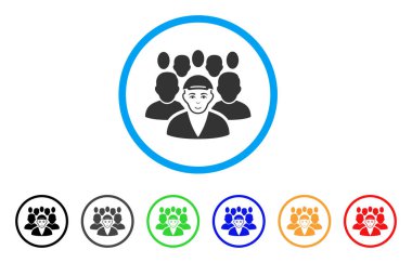 Personel lideri yuvarlak simge