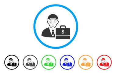 Doları Accounter yuvarlak simge