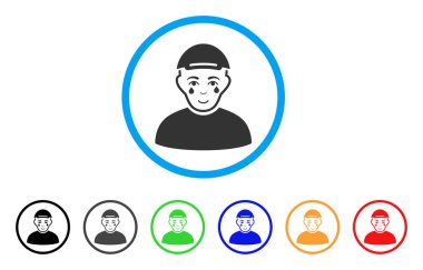 Ağlayan adam yuvarlak simge