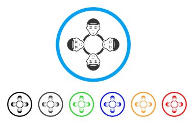 Kullanıcı işbirliği ağ yuvarlak simge