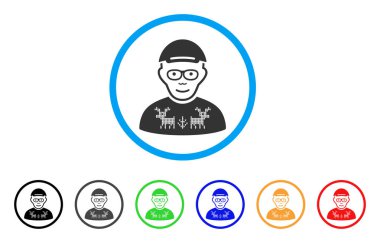 İnek adam simgesi yuvarlak