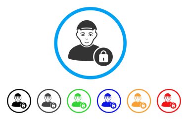 Kullanıcı kilit yuvarlak simgesi