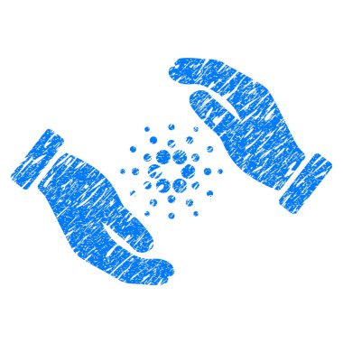 Cardano bakım el simgesi Grunge filigran