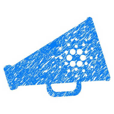 Cardano megafon simgesi Grunge filigran