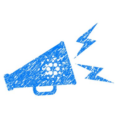 Cardano megafon uyarı simgesi Grunge filigran