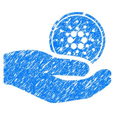 Cardano para teklif el simgesi Grunge filigran