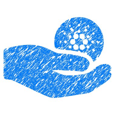 Cardano ödeme el simgesi Grunge filigran