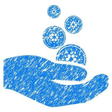 Cardano sikke ödeme el simgesi Grunge filigran